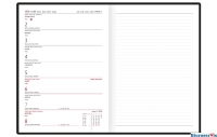 Kalendarz B-5 NOTE książkowy (NT2), 02 - granat gratta / wstawka 2023 TELEGRAPH