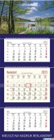 Kalendarz Trójdzielny z główką (T08) JEZIORO - granat 2023 TELEGRAPH
