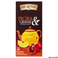 Herbata BIG-ACTIVE PIGWA + GRANAT 20 torebek/40g czarna z kawałkami owoców