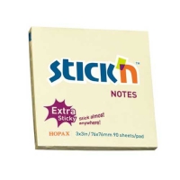 Notes samoprzylepny 76x76 żółty pastel STICK`N 100k.