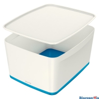 Pojemnik MyBOX duży z pokrywką biało-niebieski LEITZ 52161036